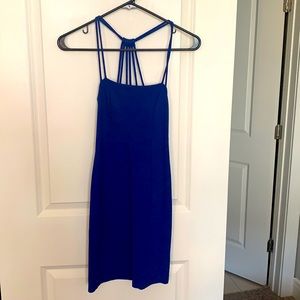 Royal blue mini dress